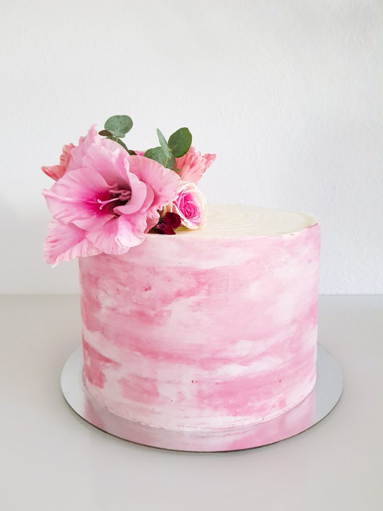 marble torte rose cake